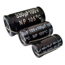 Condensatore Elettrolitico NP 1.00µF 100V 10% 105°C assiale