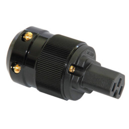 Power connector 220V IEC gold plated black body