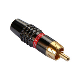 RCA Connector Gold Plated - Cable: Ø 6.2mm - Soldered