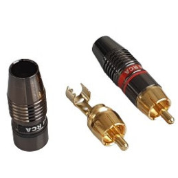 RCA Connector Gold Plated - Cable: Ø 8.0mm - Soldered