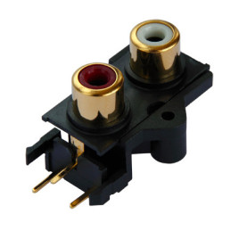 RCA stereo module in ABS – terminals gold plated