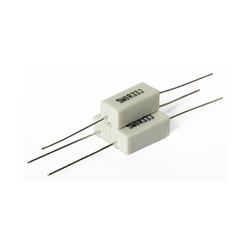 Resistore Ceramico 0.33ohm 5W 5% assiale