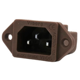 VI-06CR IEC socket Viborg rhodium copper