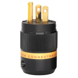 VM501G - Power connector USA standard Pure Copper 15A gold