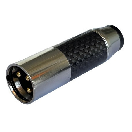 XLR male 3 pins gold plated, Carbon Fiber finishing